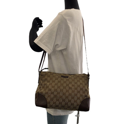Gucci Shoulder Bag 114273 Gg Canvas Brown Beige Silvermetal Shoulder Bag Messenger Bag Women