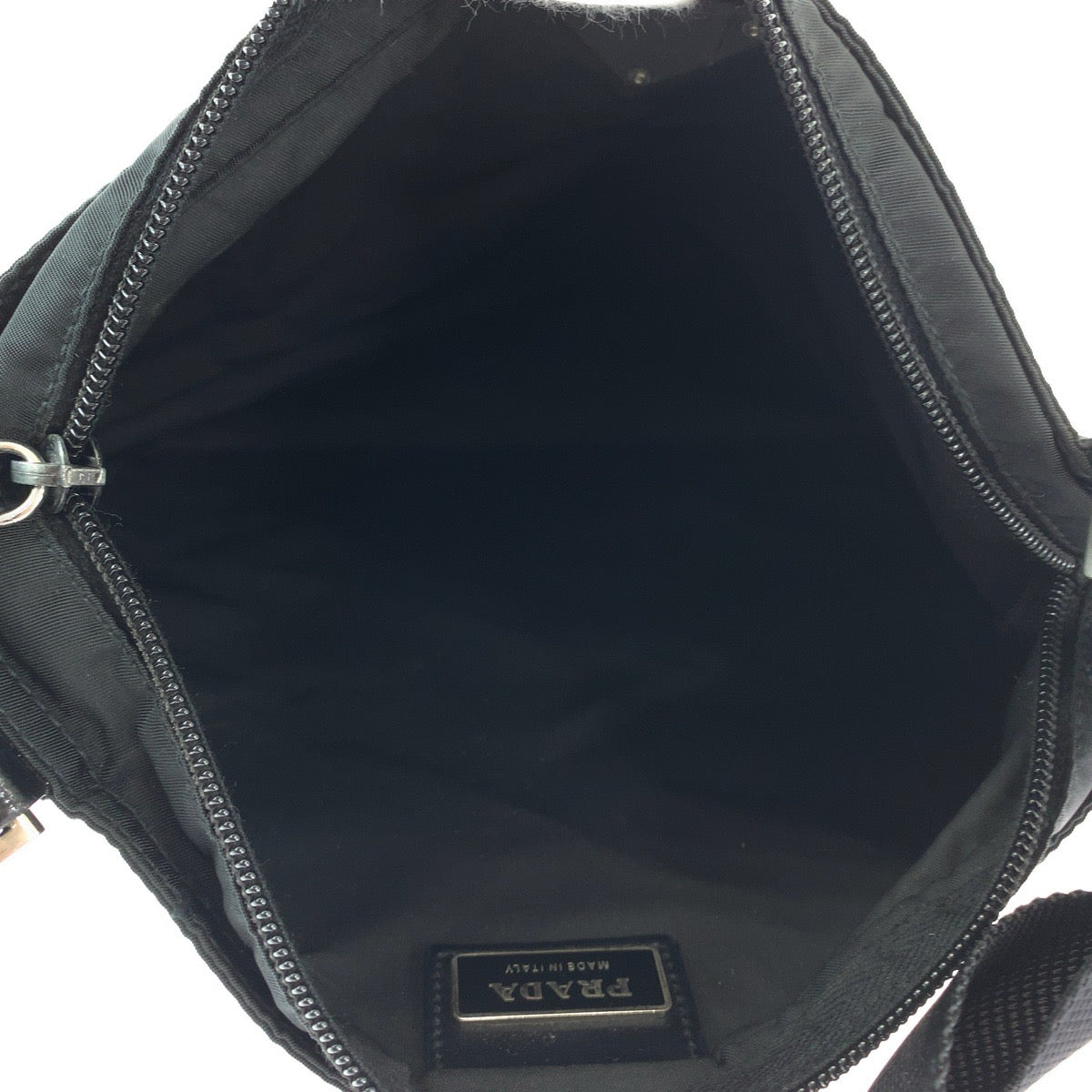 Prada Shoulder Bag Nylon Black Shoulder Bag Pochette Test Triangle With Logo Women