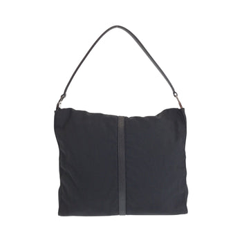 Gucci Shoulder Bag 001 3355 Nylon Black Silver Metal Jackie Women