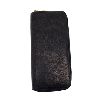Louis Vuitton Long Wallet Purse M58412 Leather Black Silvermetal Long Wallet Purse Zip Around Zippy