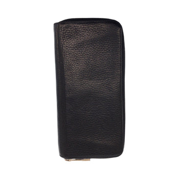 Louis Vuitton Long Wallet Purse M58412 Leather Black Silvermetal Long Wallet Purse Zip Around Zippy