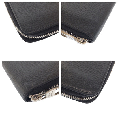 Louis Vuitton Long Wallet Purse M58412 Leather Black Silvermetal Long Wallet Purse Zip Around Zippy