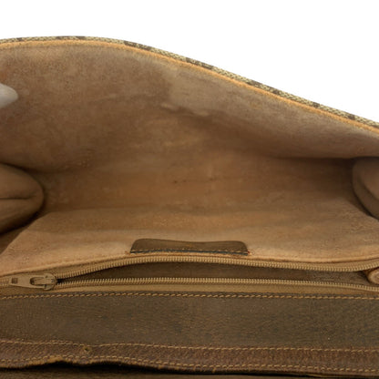 Gucci Shoulder Bag 94 02 050 Gg Supreme Canvas, Leather Brown Gold Metal Shoulder Bag Pochette Old
