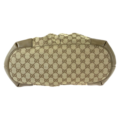 Gucci Tote Bag 285730 Gg Canvas Brown Gold Metal Tote Bag Shoulder Bag 2Way Sukey Women