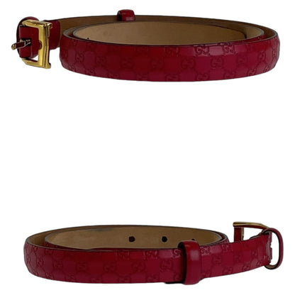 Gucci Belt 269813 Leather Red Guccisima 34