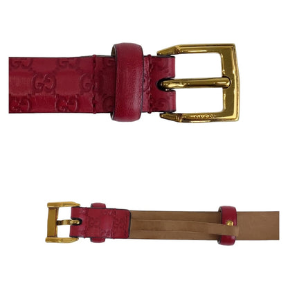 Gucci Belt 269813 Leather Red Guccisima 34