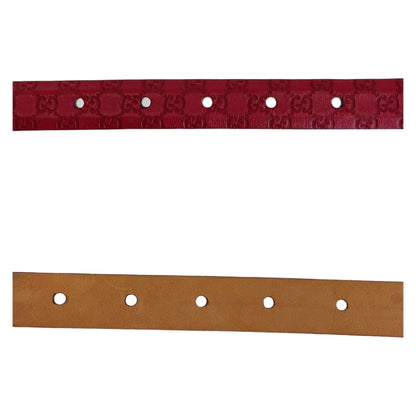 Gucci Belt 269813 Leather Red Guccisima 34