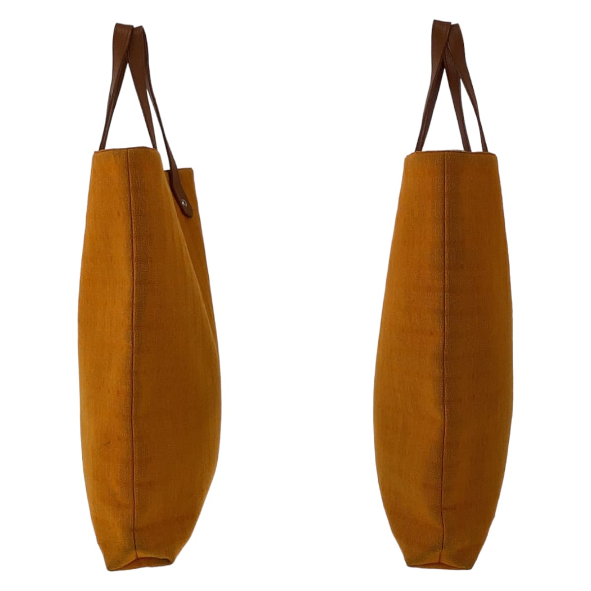 Hermes Tote Bag Canvas, Leather Orange Brown Silvermetal Tote Bag Handbag A4 Compatible Amedaba
