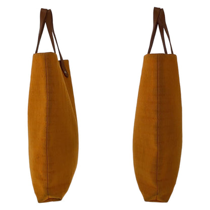 Hermes Tote Bag Canvas, Leather Orange Brown Silvermetal Tote Bag Handbag A4 Compatible Amedaba