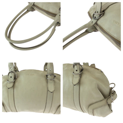 Prada Handbag Leather White Handbag Shoulder Bag Women