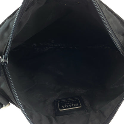 Prada Shoulder Bag Nylon Black Silvermetal Shoulder Bag Messenger Bag Test Triangle With Logo Women