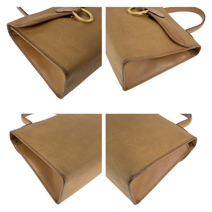 Dior Shoulder Bag Coated Canvas, Leather Brown Beige Gold Metal Shoulder Bag Handbag 2Way Trotter