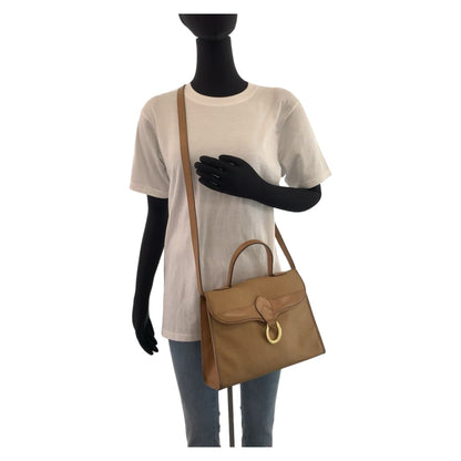 Dior Shoulder Bag Coated Canvas, Leather Brown Beige Gold Metal Shoulder Bag Handbag 2Way Trotter
