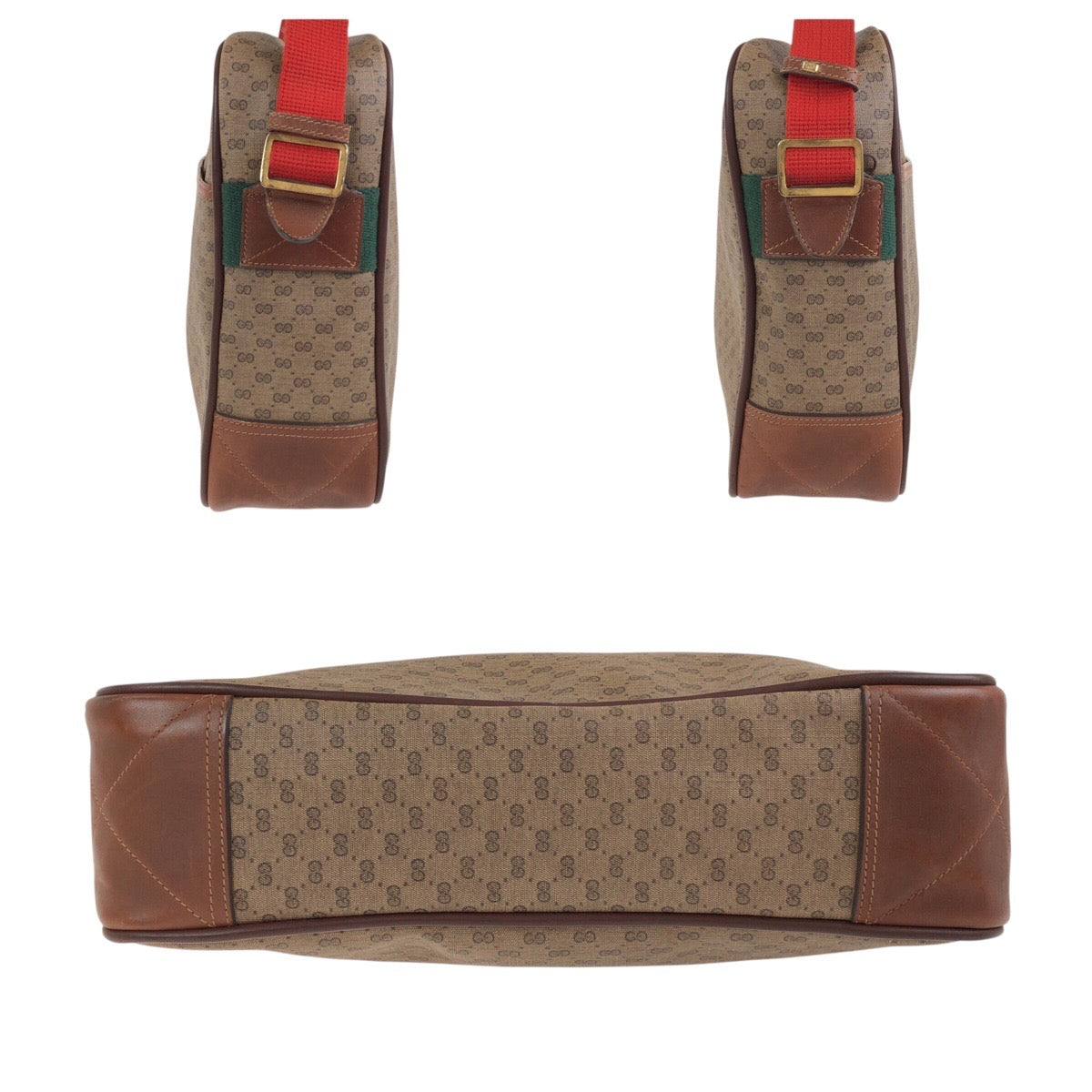 Gucci Shoulder Bag 019 39 0107 Pvc Brown Gold Metal Crossbody Shoulder Bag Unisex Old Gucci Shelly