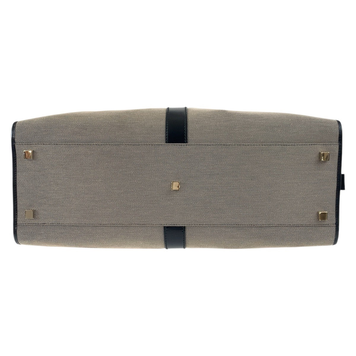 Gucci Shoulder Bag 019 0345 Canvas, Leather Gray Beige Black Gold Metal Shoulder Bag Unisex Jackie