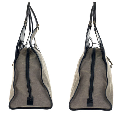 Gucci Shoulder Bag 019 0345 Canvas, Leather Gray Beige Black Gold Metal Shoulder Bag Unisex Jackie