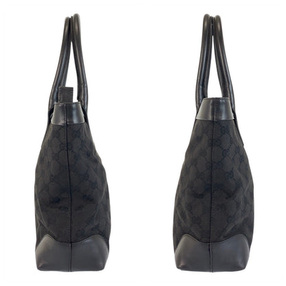 Gucci Tote Bag 002 1119 Gg Canvas, Leather Black Black Tote Bag Shoulder Bag Women