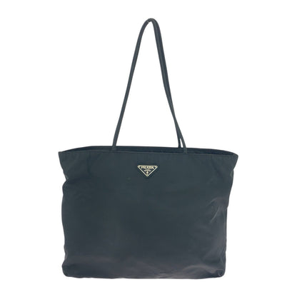 Prada Shoulder Bag 110 Nylon Black Shoulder Bag Tote Bag Test Triangle With Logo Women