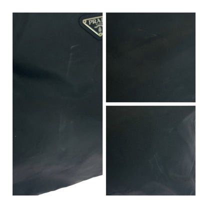 Prada Shoulder Bag 110 Nylon Black Shoulder Bag Tote Bag Test Triangle With Logo Women