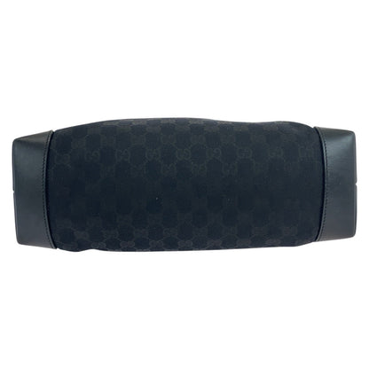 Gucci Shoulder Bag 308930 Gg Canvas, Leather Black Crossbody Shoulder Bag Unisex Sherry Line Women