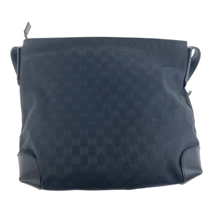 Gucci Shoulder Bag 308930 Gg Canvas, Leather Black Crossbody Shoulder Bag Unisex Sherry Line Women