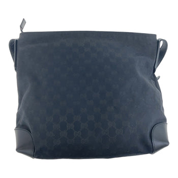 Gucci Shoulder Bag 308930 Gg Canvas, Leather Black Crossbody Shoulder Bag Unisex Sherry Line Women