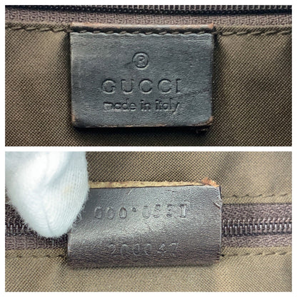 Gucci Shoulder Bag 000 0531 Nylon Brown Bamboo Gg Pattern Women
