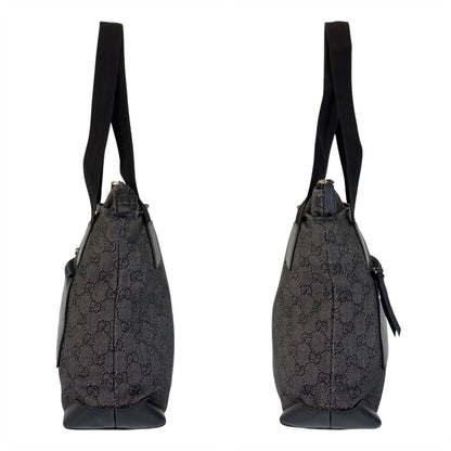 Gucci Tote Bag 28893 Gg Canvas, Leather Black Tote Bag Shoulder Bag Women