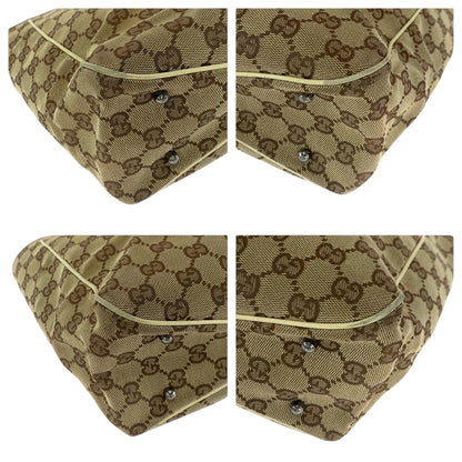 Gucci Tote Bag 113019 Gg Canvas Beige Brown Tote Bag Shoulder Bag Women