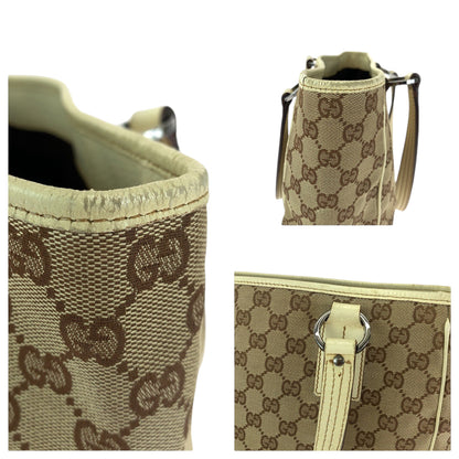Gucci Tote Bag 113019 Gg Canvas Beige Brown Tote Bag Shoulder Bag Women