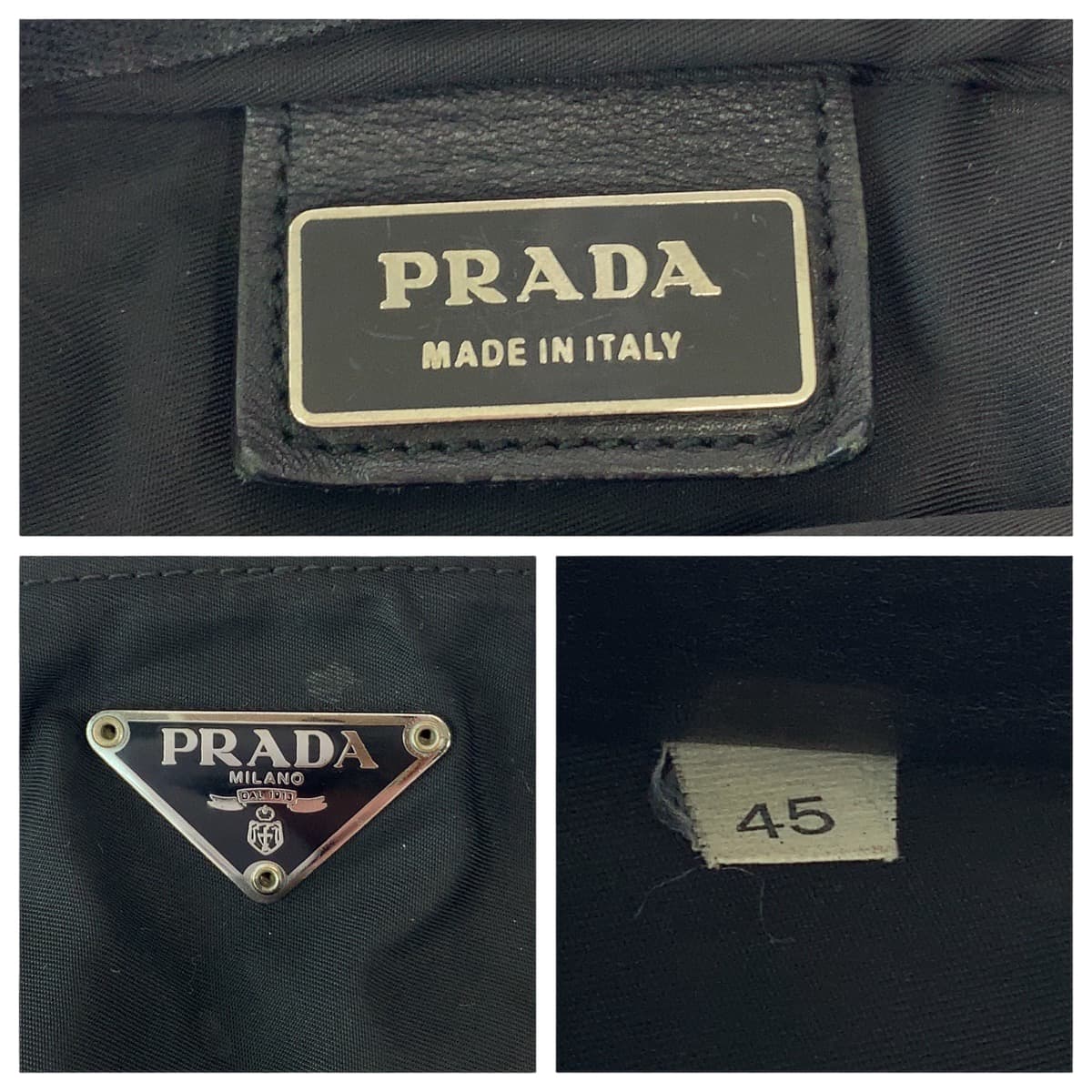 Prada Shoulder Bag Nylon Black Shoulder Bag Sacoche Pochette Test Triangle With Logo Mens