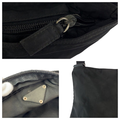 Prada Shoulder Bag Nylon Black Shoulder Bag Sacoche Pochette Test Triangle With Logo Mens