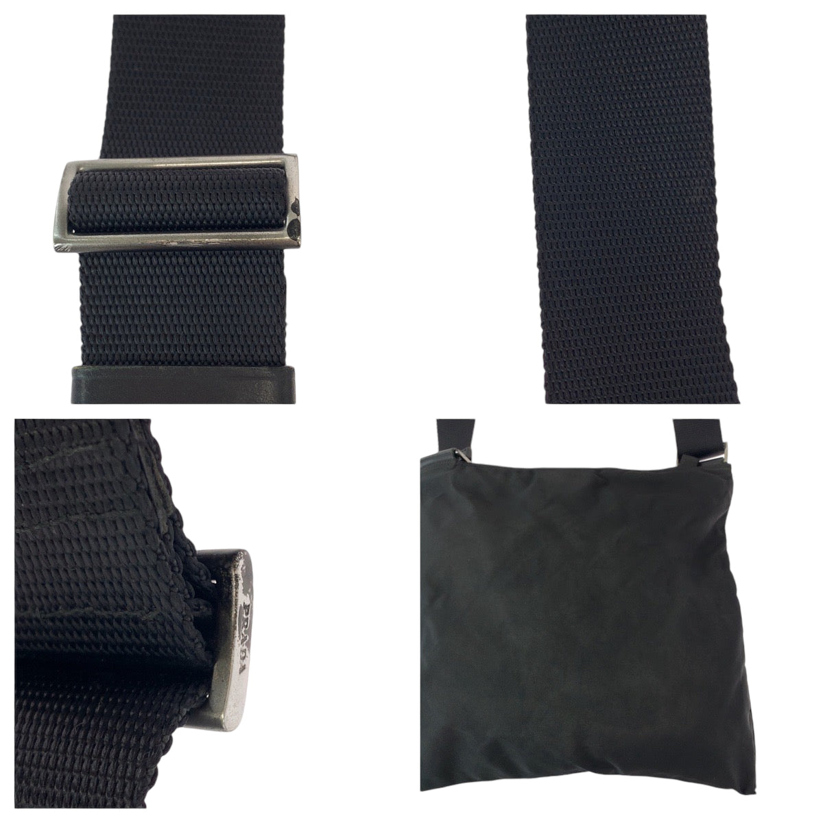 Prada Shoulder Bag Nylon Black Shoulder Bag Sacoche Pochette Test Triangle With Logo Mens