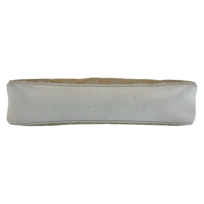 Gucci Shoulder Bag 001 3870 Gg Canvas, Leather White Beige Shoulder Bag Handbag Accessory Pouch