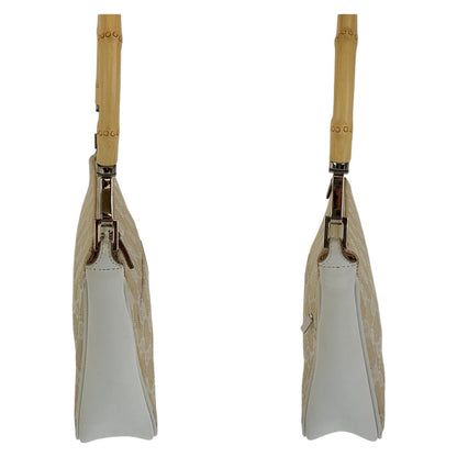 Gucci Shoulder Bag 001 3870 Gg Canvas, Leather White Beige Shoulder Bag Handbag Accessory Pouch