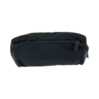 Prada Pouch Nylon Black Pouch Clutch Bag Test Triangle With Logo Women