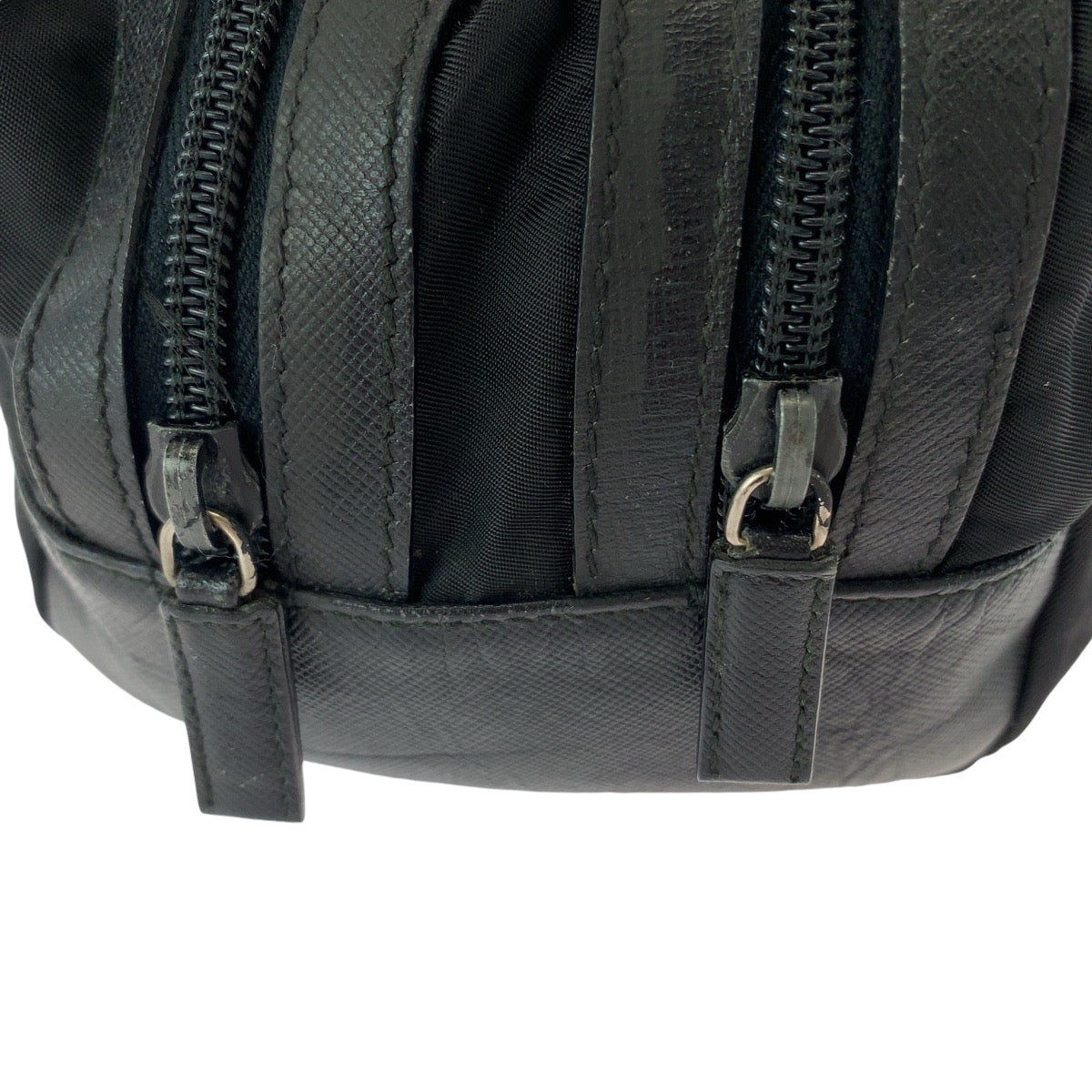 Prada Pouch Nylon Black Pouch Clutch Bag Test Triangle With Logo Women