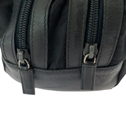 Prada Pouch Nylon Black Pouch Clutch Bag Test Triangle With Logo Women