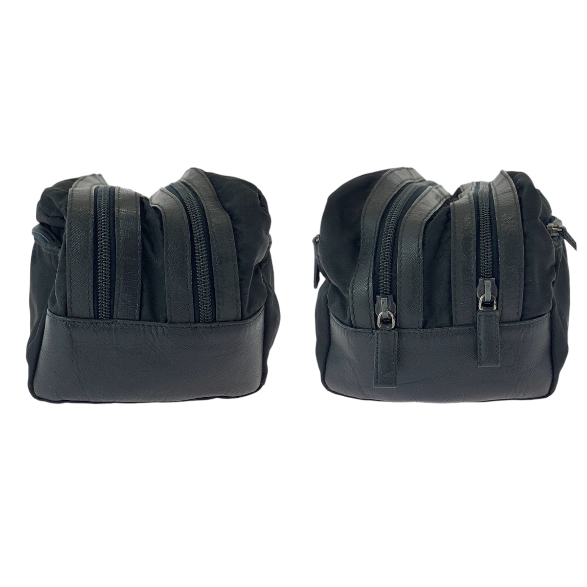 Prada Pouch Nylon Black Pouch Clutch Bag Test Triangle With Logo Women