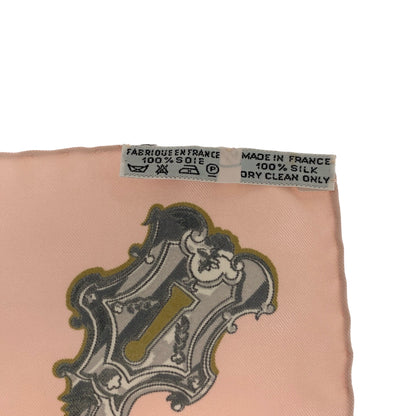 Hermes Scarf Silk Pink Multicolor Carre90 Les Cles