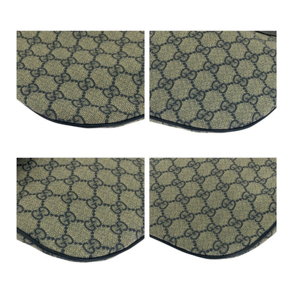 Gucci Shoulder Bag 211110 Gg Supreme Canvas Beige Navy Silvermetal Shoulder Bag Bum Bag Sling Bag