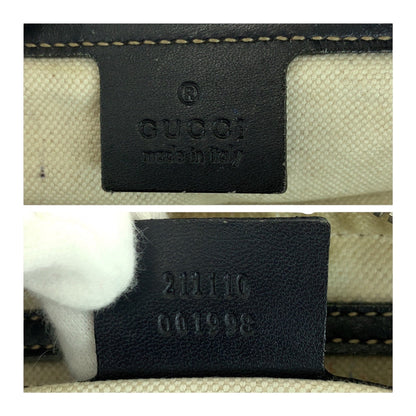 Gucci Shoulder Bag 211110 Gg Supreme Canvas Beige Navy Silvermetal Shoulder Bag Bum Bag Sling Bag