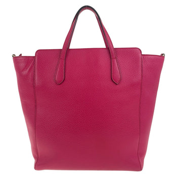 Gucci Tote Bag 368824 Leather Pink Gold Metal Tote Bag Shoulder Bag 2Way Swing Women