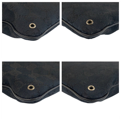 Gucci Shoulder Bag 90476 Gg Canvas, Leather Black Shoulder Bag Messenger Bag Unisex Women