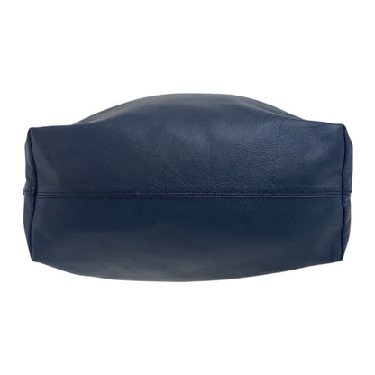 Prada Tote Bag 7B Leather Navy Silvermetal Tote Bag Handbag Safiano Triangle With Logo Mens