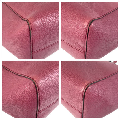Gucci Tote Bag 354408 Leather Pink Blue Gold Metal Tote Bag Shoulder Bag Swing Women