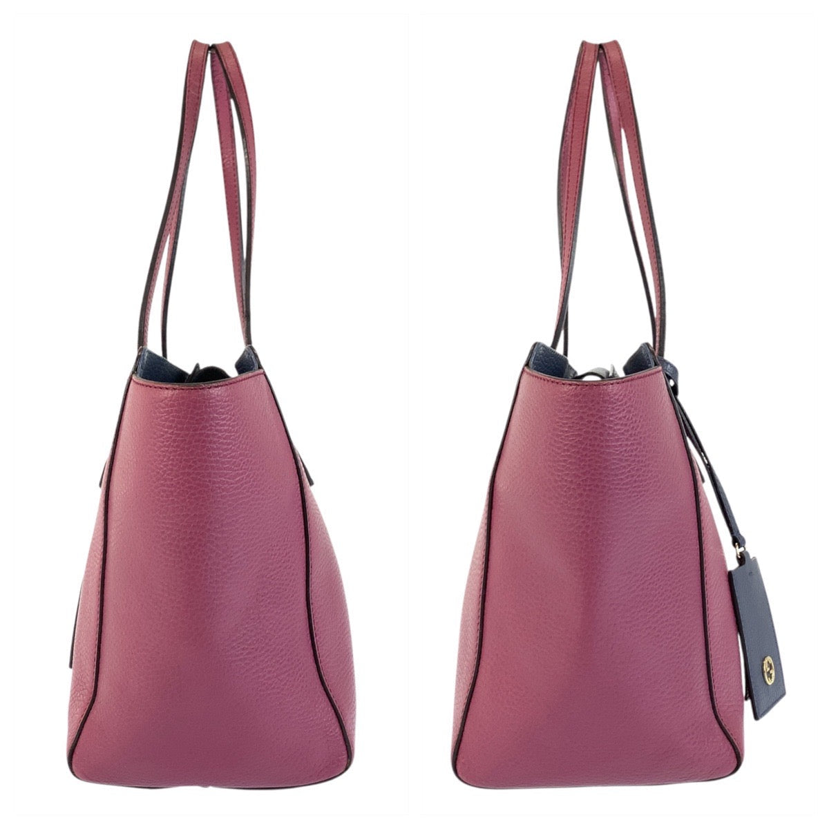 Gucci Tote Bag 354408 Leather Pink Blue Gold Metal Tote Bag Shoulder Bag Swing Women