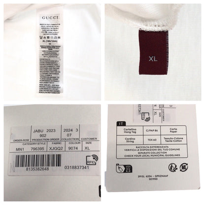 Gucci Short Sleeve T-Shirt 796395 Cotton White Multicolor Mens Xl