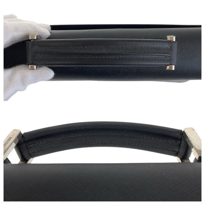 Prada Business Bag Leather Black Business Bag Briefcase Safiano Mens