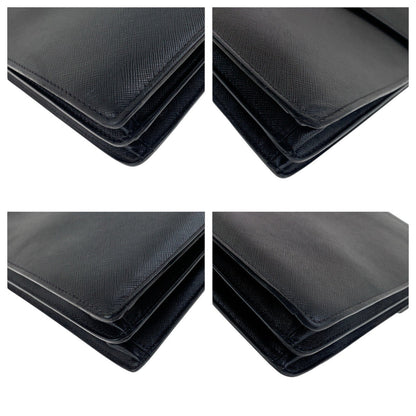 Prada Business Bag Leather Black Business Bag Briefcase Safiano Mens